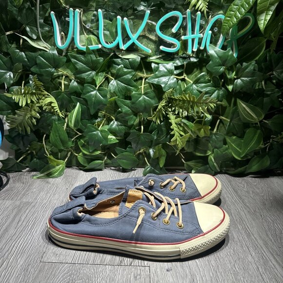 Converse All Star Womens Shoes Size 10  Navy Shoreline Sneakers Slip On - Picture 1 of 9